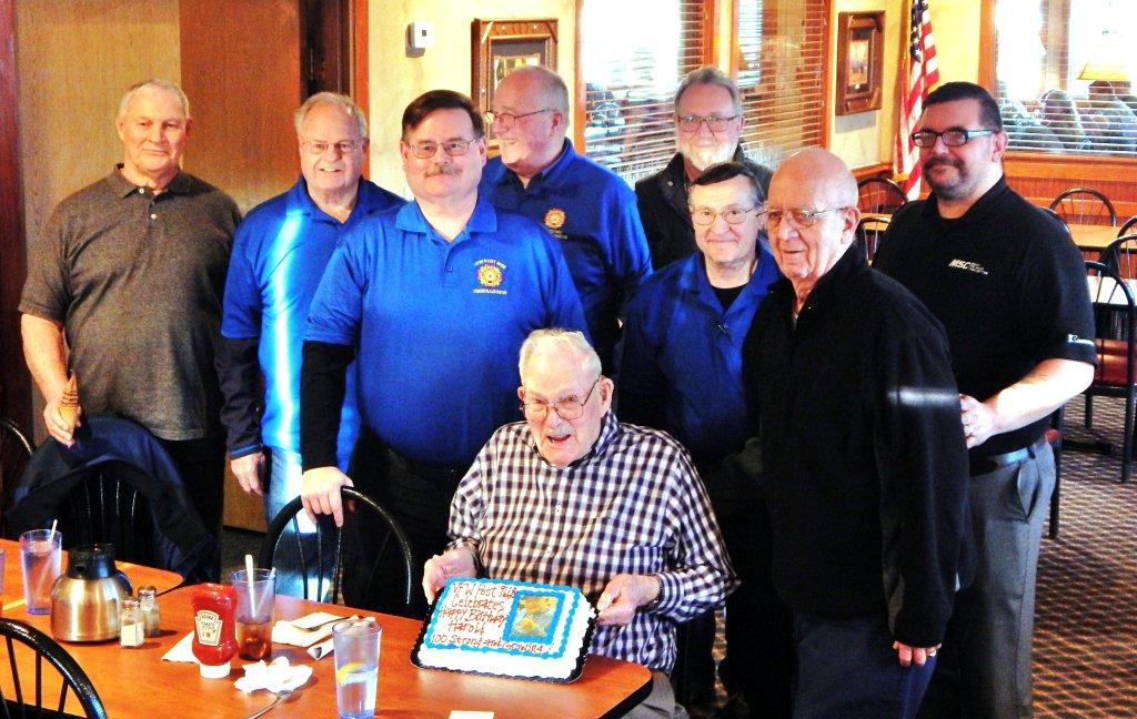 Post 9668 with birthday boy Harold Jacobs (100th). 